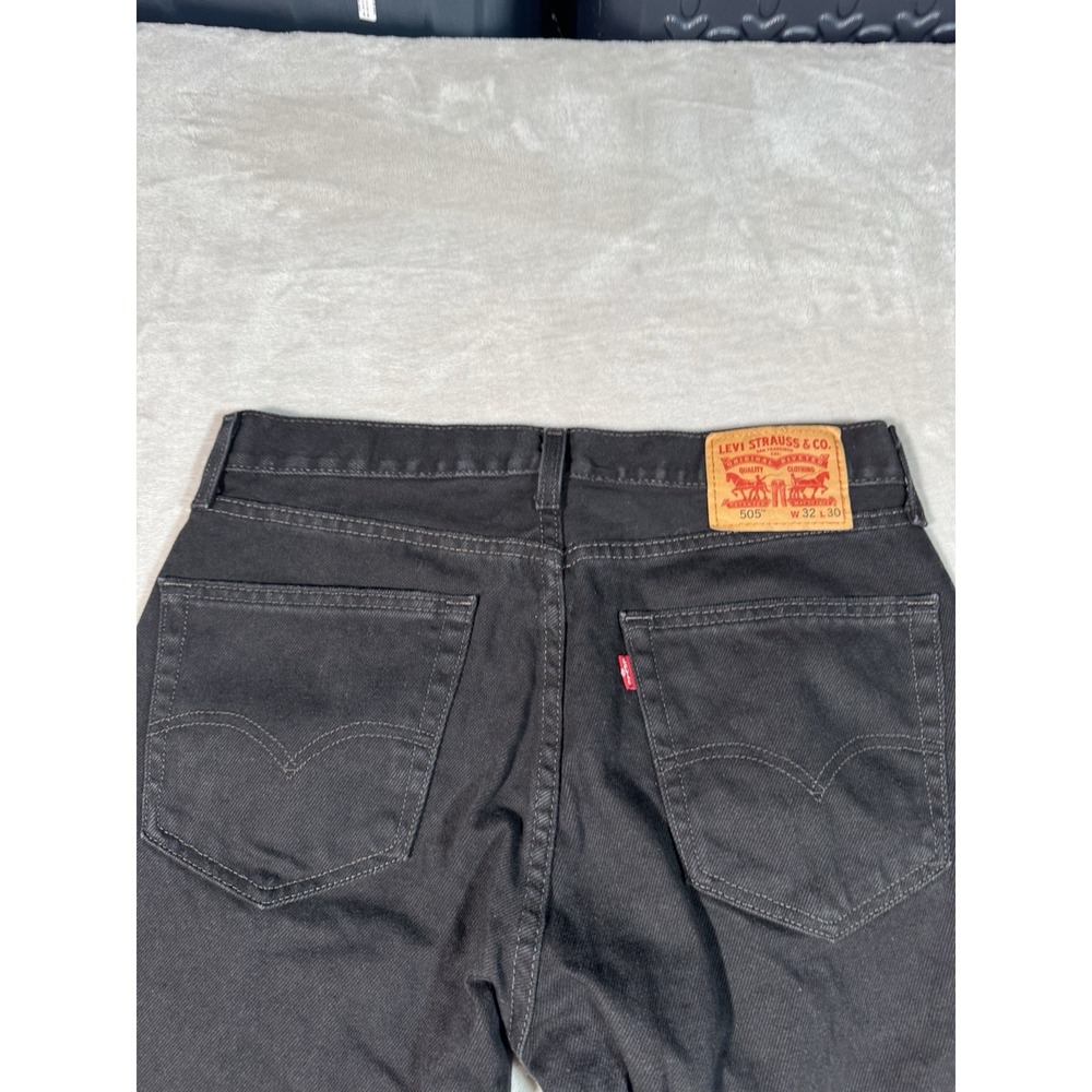 Levis 505 Jeans Size 32x32 Black - Picture 7 of 10